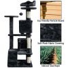 54.5" Double Condo Cat Tree with Scratching Post Tower